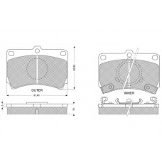 PF1177 PROCODIS FRANCE Комплект тормозных колодок, дисковый тормоз