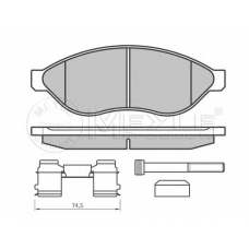 025 244 6819-1/PD MEYLE Комплект тормозных колодок, дисковый тормоз