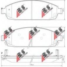 37517 ABS Комплект тормозных колодок, дисковый тормоз