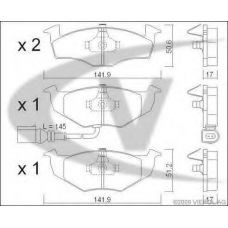 V10-8133 VEMO/VAICO Комплект тормозных колодок, дисковый тормоз