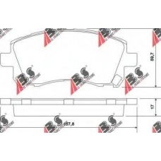 36972 ABS Комплект тормозных колодок, дисковый тормоз