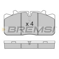 BP7285 BREMSI Комплект тормозных колодок, дисковый тормоз