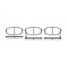 P11383.02 WOKING Комплект тормозных колодок, дисковый тормоз
