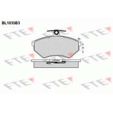 BL1035B3 FTE Комплект тормозных колодок, дисковый тормоз