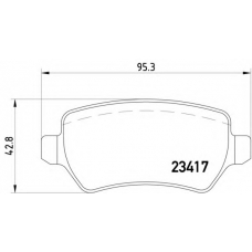MDB2223 DON Комплект тормозных колодок, дисковый тормоз