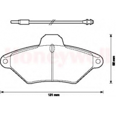 571757B BENDIX Комплект тормозных колодок, дисковый тормоз