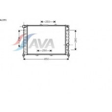 AL2091 AVA Радиатор, охлаждение двигателя