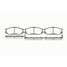 0398 02 KAWE Комплект тормозных колодок, дисковый тормоз