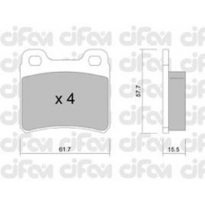 822-141-0 CIFAM Комплект тормозных колодок, дисковый тормоз