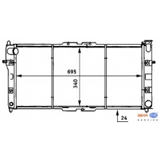 8MK 376 706-721 HELLA Радиатор, охлаждение двигателя