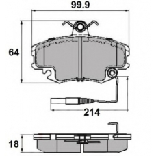NP2015 NATIONAL Комплект тормозных колодок, дисковый тормоз