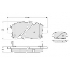 PF1388 PROCODIS FRANCE Комплект тормозных колодок, дисковый тормоз