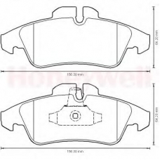 573190B BENDIX Комплект тормозных колодок, дисковый тормоз