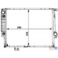 8MK 376 713-091 HELLA Радиатор, охлаждение двигателя
