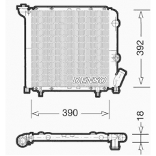 DRM23029 DENSO Радиатор, охлаждение двигателя