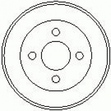 7D0282 KAWE Тормозной барабан