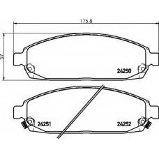 8DB 355 012-101 HELLA Комплект тормозных колодок, дисковый тормоз