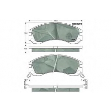 GDB3200 TRW Комплект тормозных колодок, дисковый тормоз