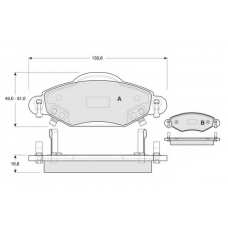 PF1389 PROCODIS FRANCE Комплект тормозных колодок, дисковый тормоз