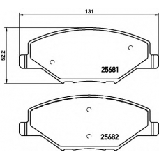 8DB 355 020-521 HELLA Комплект тормозных колодок, дисковый тормоз