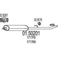 01.50201 MTS Средний глушитель выхлопных газов