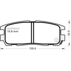 472 MGA Комплект тормозных колодок, дисковый тормоз