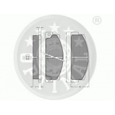 3447 OPTIMAL Комплект тормозных колодок, дисковый тормоз
