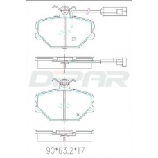 DFB1833 DITAS Комплект тормозных колодок, дисковый тормоз
