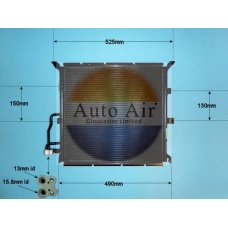 16-9688 AUTO AIR GLOUCESTER Конденсатор, кондиционер