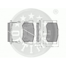 9823 OPTIMAL Комплект тормозных колодок, дисковый тормоз