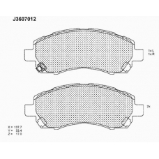 J3607012 NIPPARTS Комплект тормозных колодок, дисковый тормоз