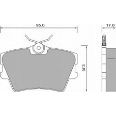 646881 ROULUNDS Комплект тормозных колодок, дисковый тормоз