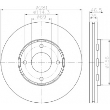 MDC2208 MINTEX Тормозной диск