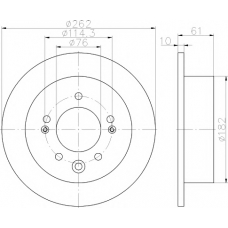 MDC2373 MINTEX Тормозной диск