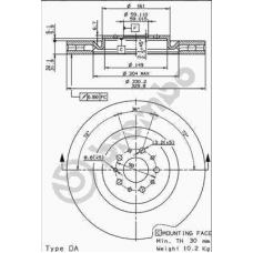 09.8933.11 BREMBO Тормозной диск