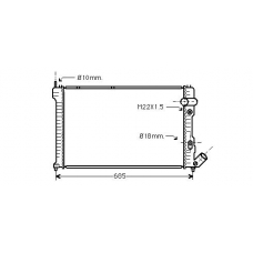CN2071 AVA Радиатор, охлаждение двигателя