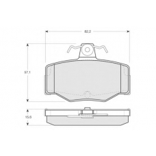 PF1293 PROCODIS FRANCE Комплект тормозных колодок, дисковый тормоз