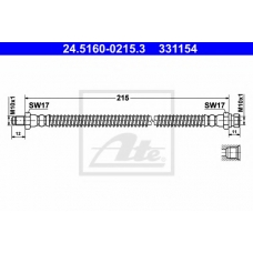 24.5160-0215.3 ATE Тормозной шланг