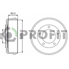 5020-0031 PROFIT Тормозной барабан