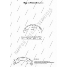 M350A02 NPS Комплект тормозных колодок