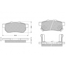 PF1099 PROCODIS FRANCE Комплект тормозных колодок, дисковый тормоз