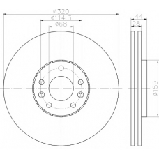 MDC2194 MINTEX Тормозной диск