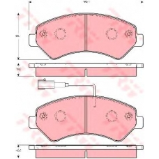 GDB1703 TRW Комплект тормозных колодок, дисковый тормоз