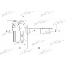 PCV1378 PATRON Шарнирный комплект, приводной вал