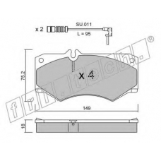 016.0W fri.tech. Комплект тормозных колодок, дисковый тормоз