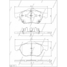 T360A77 NPS Комплект тормозных колодок, дисковый тормоз