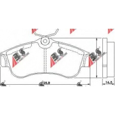 36740 ABS Комплект тормозных колодок, дисковый тормоз