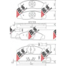 37028 ABS Комплект тормозных колодок, дисковый тормоз