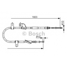 1 987 482 080 BOSCH Трос, стояночная тормозная система