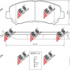 37625 ABS Комплект тормозных колодок, дисковый тормоз